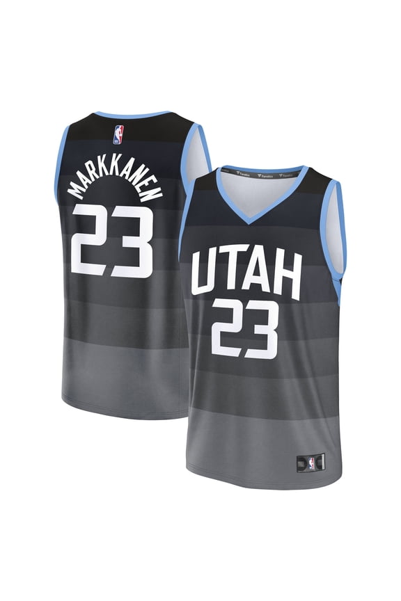 Men's Fanatics Lauri Markkanen Black Utah Jazz 2025/26 City Edition Fast Break Jersey