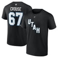 thumbnail image 1 of Men's Fanatics Lawson Crouse Black Utah Mammoth Authentic Stack Name & Number T-Shirt, 1 of 3