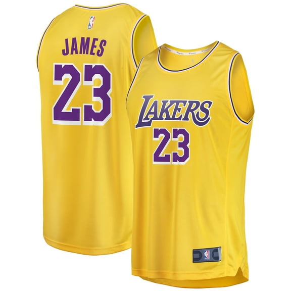 Men's Fanatics LeBron James Gold Los Angeles Lakers Big & Tall Fast Break Player Jersey - Icon Edition