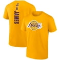thumbnail image 1 of Men's Fanatics LeBron James Gold Los Angeles Lakers Playmaker Name & Number T-Shirt, 1 of 5