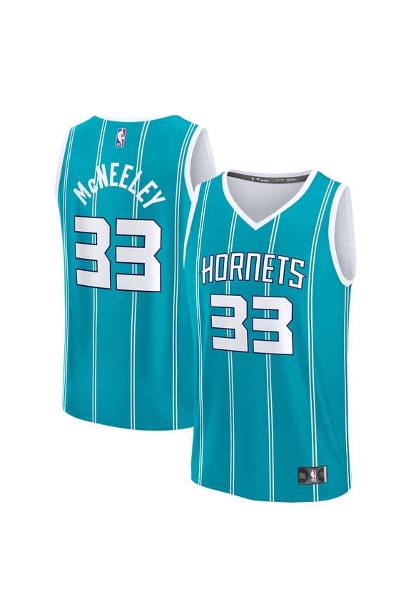 Men's Fanatics Liam McNeeley Teal Charlotte Hornets Fast Break Replica Jersey - Icon Edition
