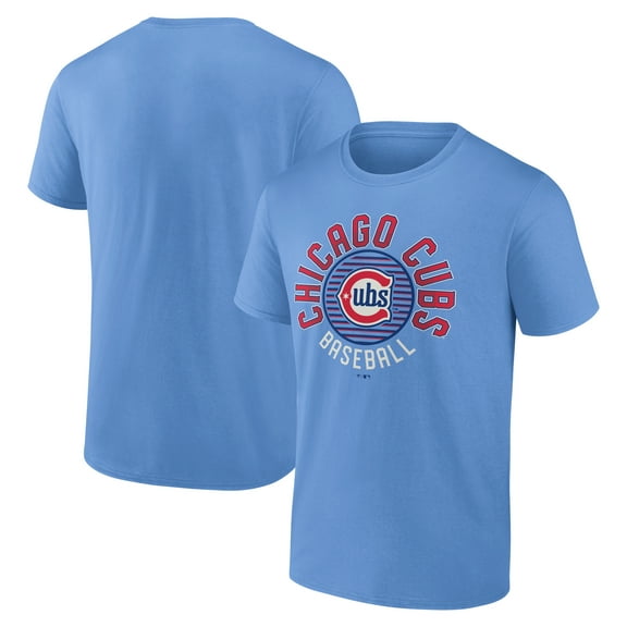 Men's Fanatics Light Blue Chicago Cubs Alt Circle T-Shirt
