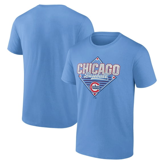 Men's Fanatics Light Blue Chicago Cubs Alt Diamond T-Shirt