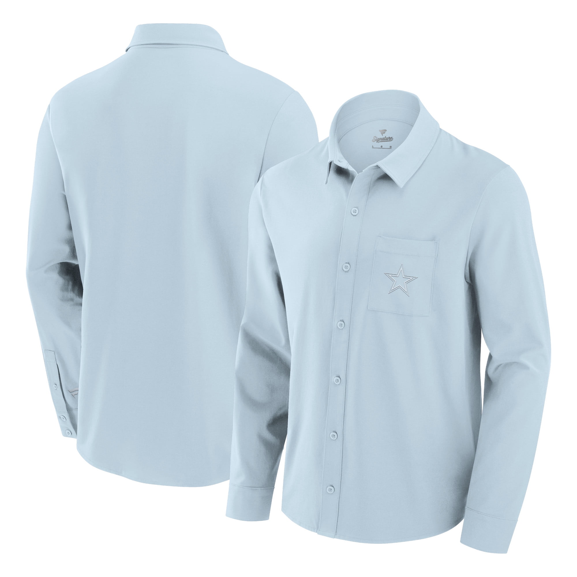 Men's Fanatics Light Blue Dallas Cowboys Front Office Long Sleeve Button-Up  Shirt - Walmart.com