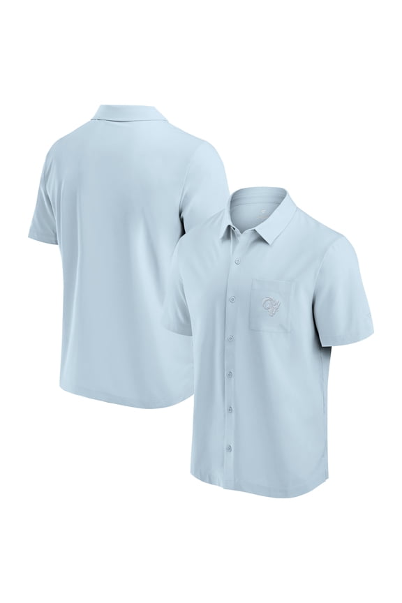 Men's Fanatics Light Blue Los Angeles Rams Front Office Button-Up Shirt