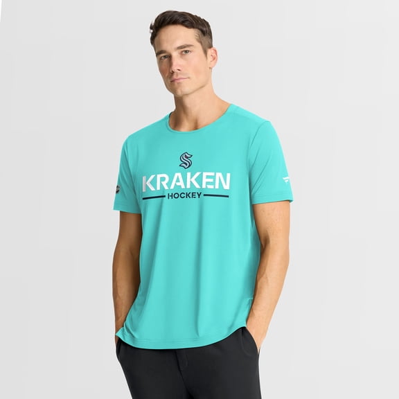 Men's Fanatics Light Blue Seattle Kraken Authentic Pro Rink Tech T-Shirt