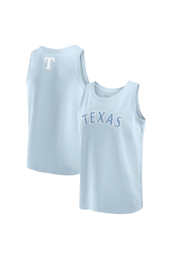 Men's Fanatics Light Blue Texas Rangers Elements Tank Top