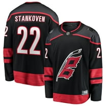 Men's Fanatics Logan Stankoven Black Carolina Hurricanes Home Breakaway Jersey