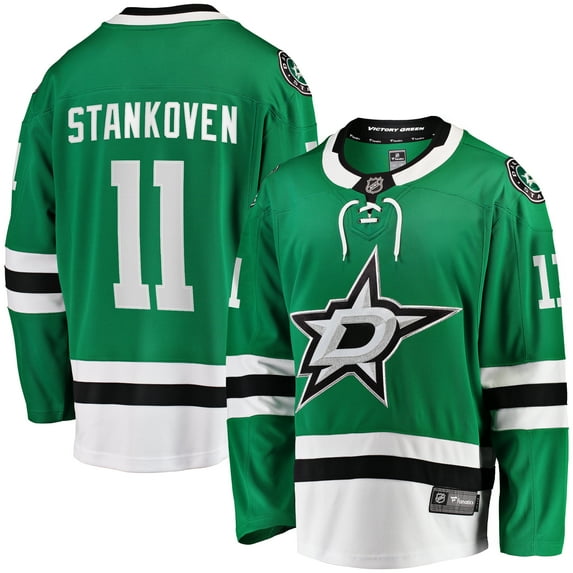 Men's Fanatics Logan Stankoven Kelly Green Dallas Stars Premier Breakaway Player Jersey