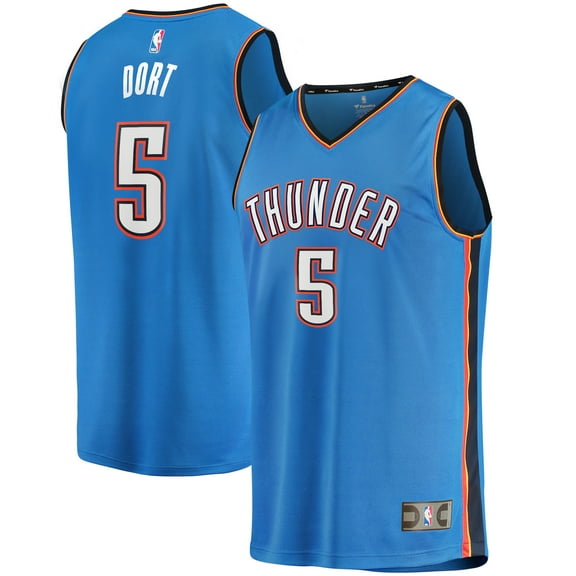 Men's Fanatics Luguentz Dort Blue Oklahoma City Thunder Fast Break Player Jersey - Icon Edition