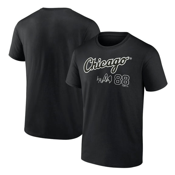 Men's Fanatics Luis Robert Black Chicago White Sox Player Name & Number T-Shirt
