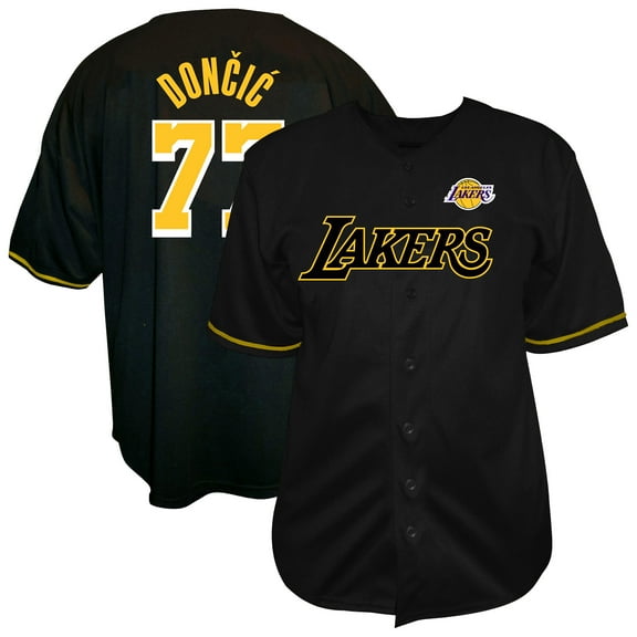 Men's Fanatics Luka Don-i- Black Los Angeles Lakers Big & Tall Name & Number Fashion Jersey