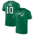 thumbnail image 1 of Men's Fanatics Mac Jones Green New England Patriots St. Patrick's Day Icon Player T-Shirt, 1 of 3