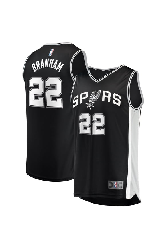 Men's Fanatics Malaki Branham Black San Antonio Spurs Fast Break Replica Player Jersey - Icon Edition