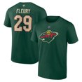 thumbnail image 1 of Men's Fanatics Marc-Andre Fleury Green Minnesota Wild Authentic Stack Name & Number T-Shirt, 1 of 3