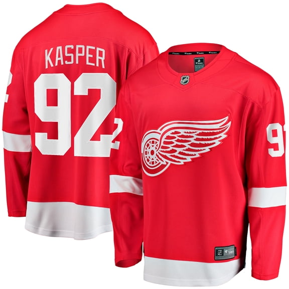 Men's Fanatics Marco Kasper Red Detroit Red Wings Home Breakaway Jersey