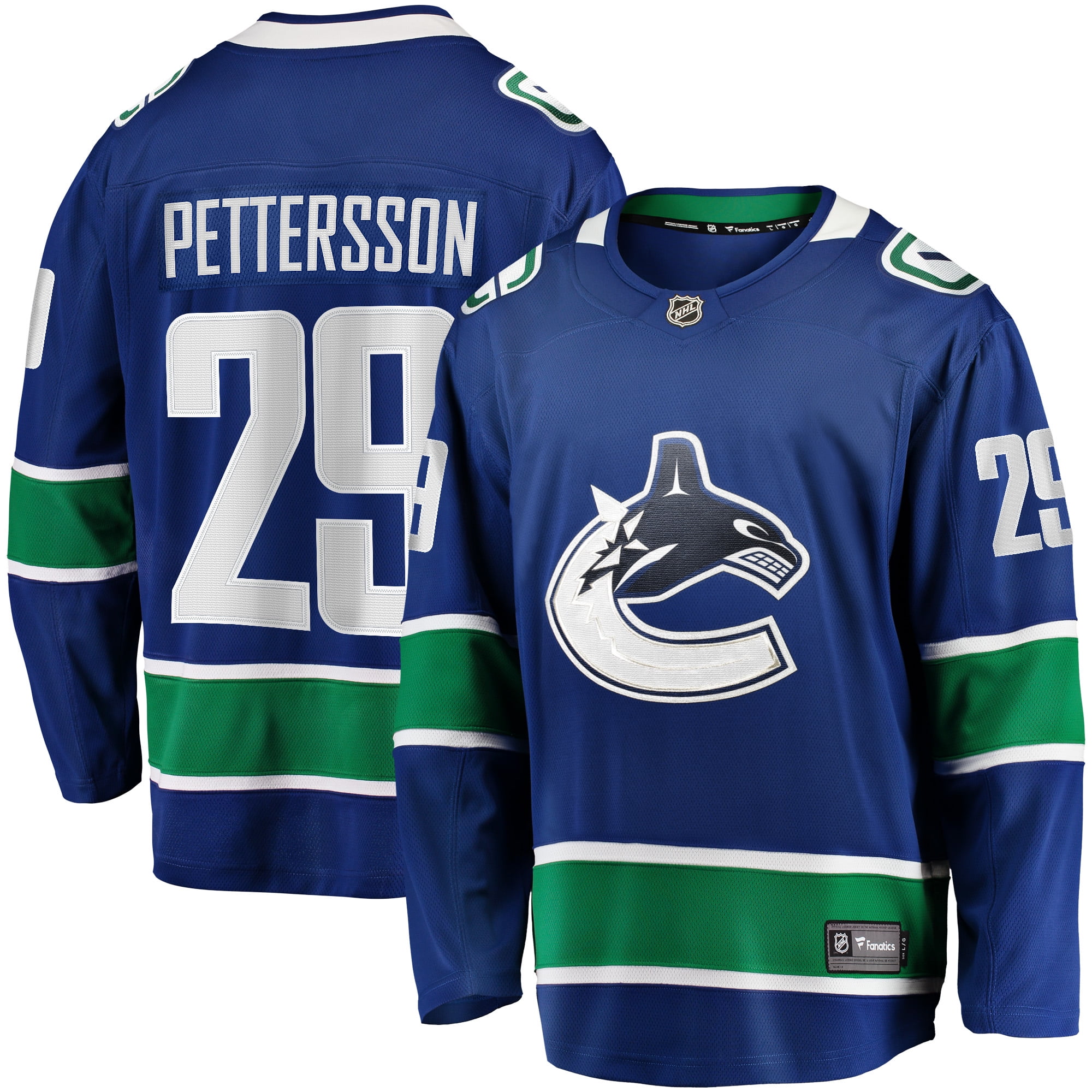 Men's Fanatics Marcus Pettersson Blue Vancouver Canucks Home