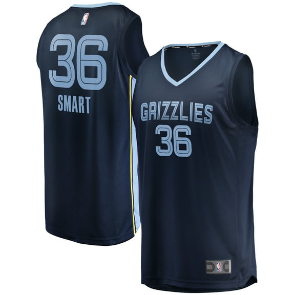 Men's Fanatics Marcus Smart Navy Memphis Grizzlies Fast Break Player Jersey - Icon Edition