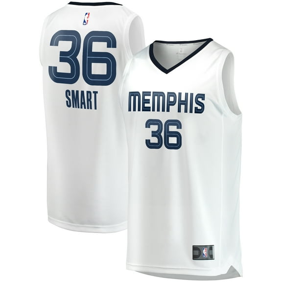 Men's Fanatics Marcus Smart White Memphis Grizzlies Fast Break Player Jersey - Association Edition