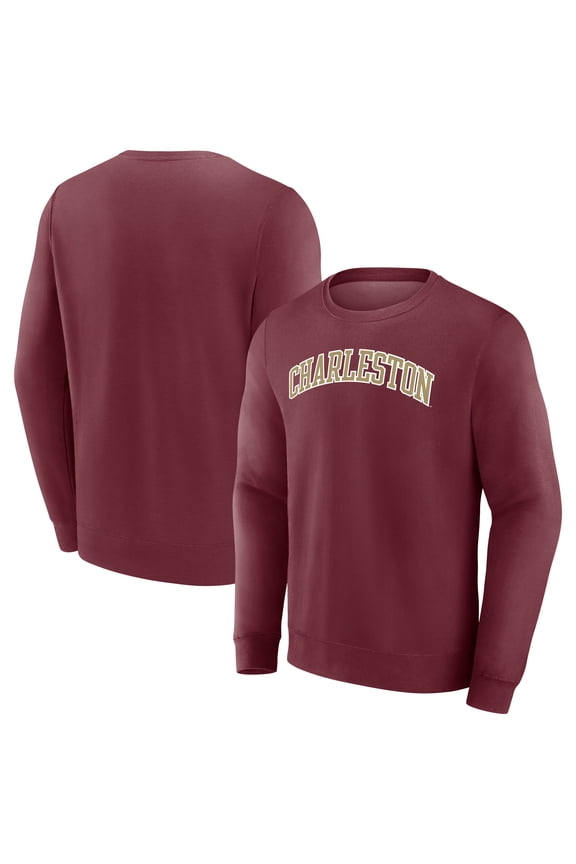 Men's Fanatics Maroon Charleston Cougars Short Name Pullover Sweatshirt