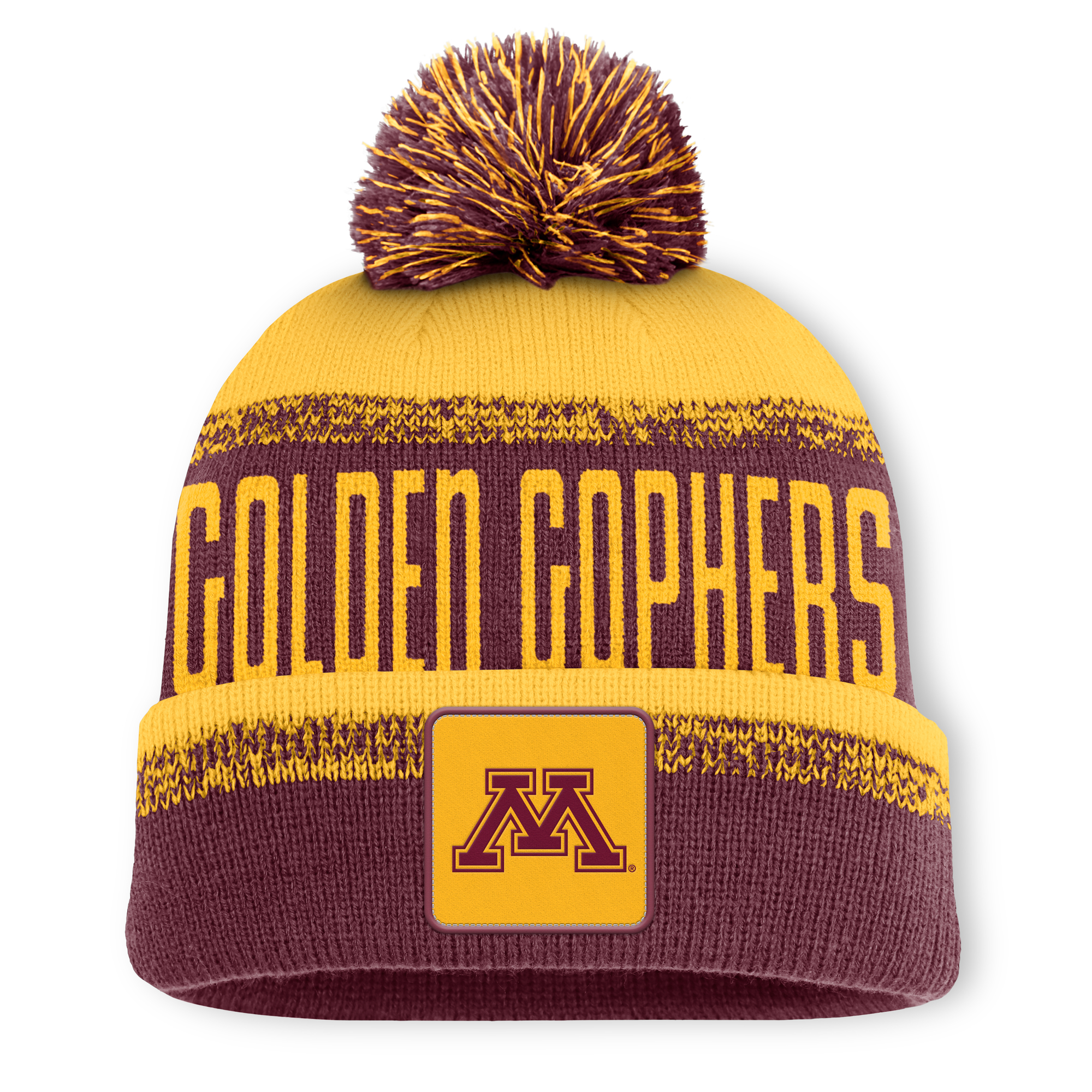 New Era NFL Minnesota Golden Gophers Embroidered Maroon Yellow Beanie OS Men main image 4