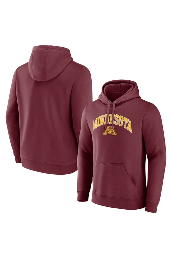 Men's Fanatics Maroon Minnesota Golden Gophers Classic Arched Applique Fleece Pullover Hoodie