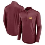 Men's Fanatics Maroon Minnesota Golden Gophers Quarterback Mock Neck Quarter-Zip Top