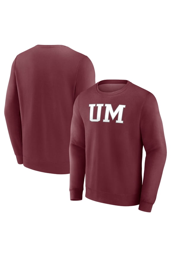 Men's Fanatics Maroon Montana Grizzlies Short Name Pullover Sweatshirt