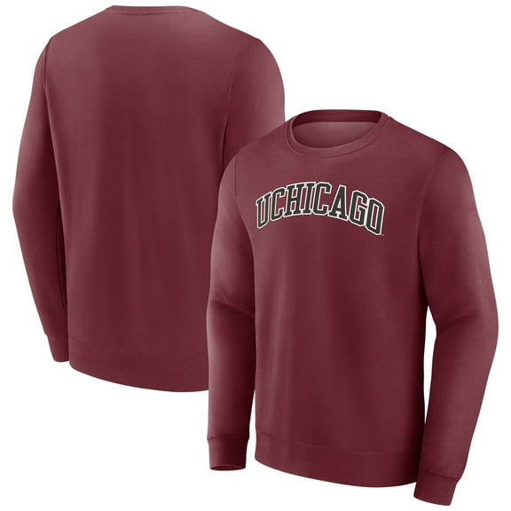 Men's Fanatics Maroon UChicago Maroons Short Name Pullover Sweatshirt
