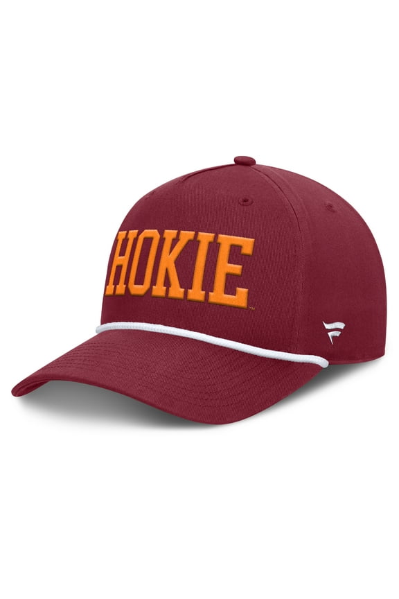 Men's Fanatics Maroon Virginia Tech Hokies Foul Ball Rope Adjustable Hat