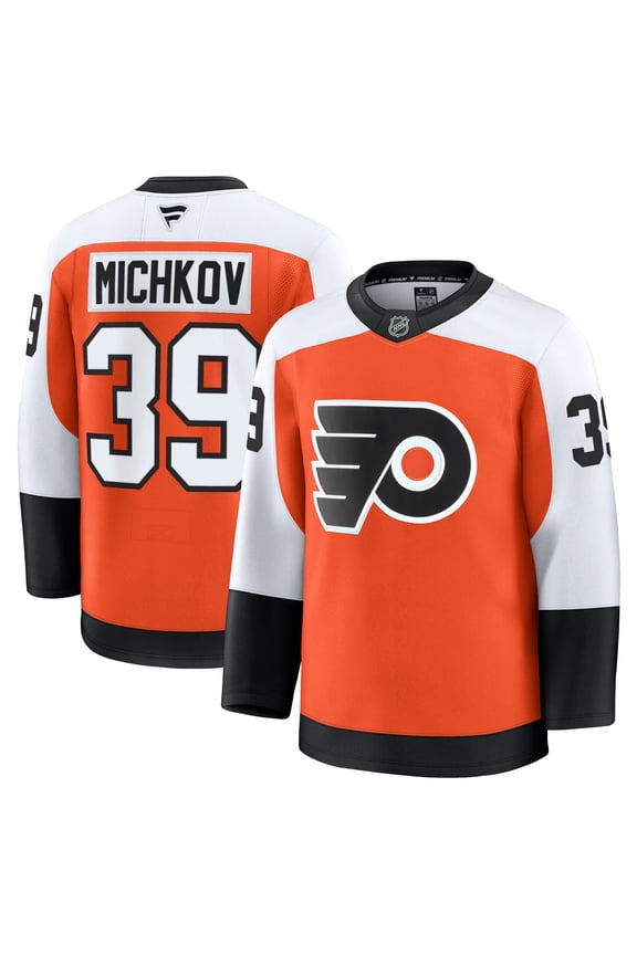 Men's Fanatics Matvei Michkov Orange Philadelphia Flyers Home Premium Jersey