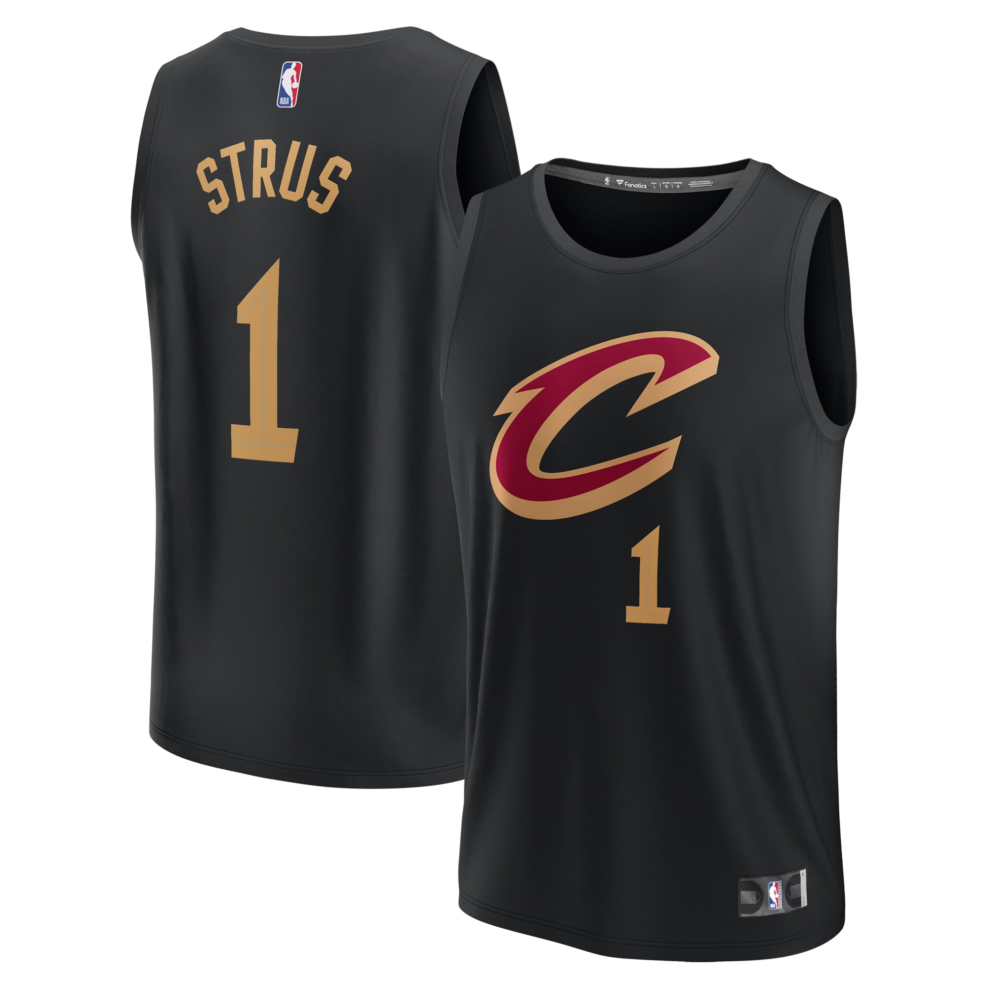 Men s Fanatics Dean Wade Black Cleveland Cavaliers Fast Break Replica Player Jersey Statement Edition Walmart