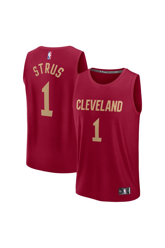 Men's Fanatics Max Strus Wine Cleveland Cavaliers Fast Break Player Jersey - Icon Edition