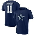 thumbnail image 1 of Men's Fanatics Micah Parsons Navy Dallas Cowboys Player Icon Name & Number T-Shirt, 1 of 3