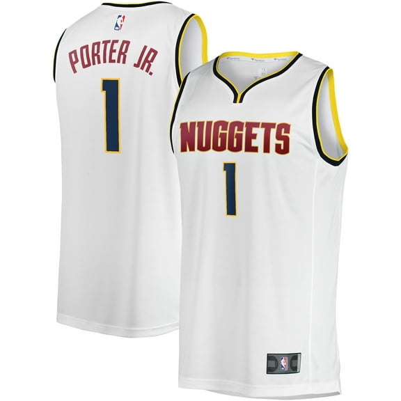 Men's Fanatics Michael Porter Jr. White Denver Nuggets Fast Break Player Jersey - Association Edition