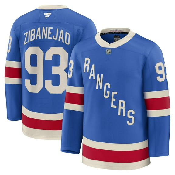 Men's Fanatics Mika Zibanejad Blue New York Rangers Centennial Premium Jersey