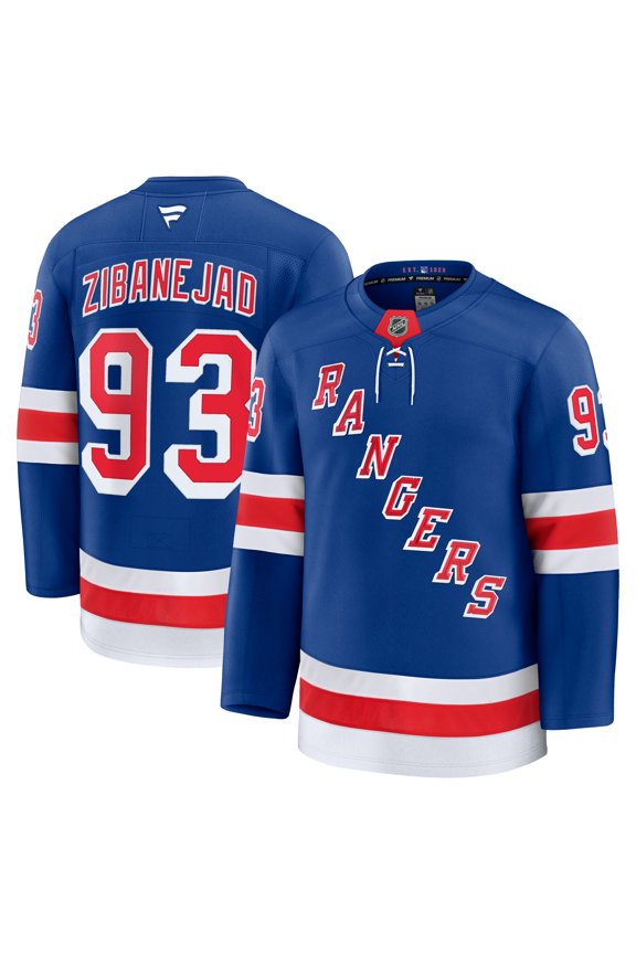 Men's Fanatics Mika Zibanejad Blue New York Rangers Home Premium Jersey