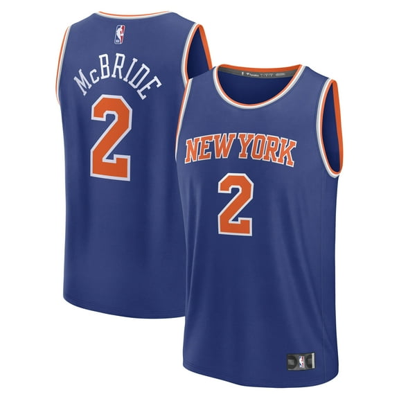 Men's Fanatics Miles McBride Blue New York Knicks Fast Break Replica Player Jersey - Icon Edition