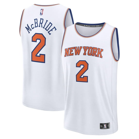 Men's Fanatics Miles McBride White New York Knicks Fast Break Replica Player Jersey - Association Edition