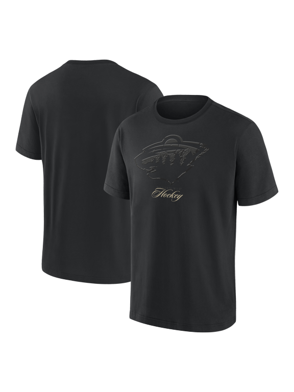 Men-s Fanatics Minnesota Wild Blackout Heavyweight T-Shirt