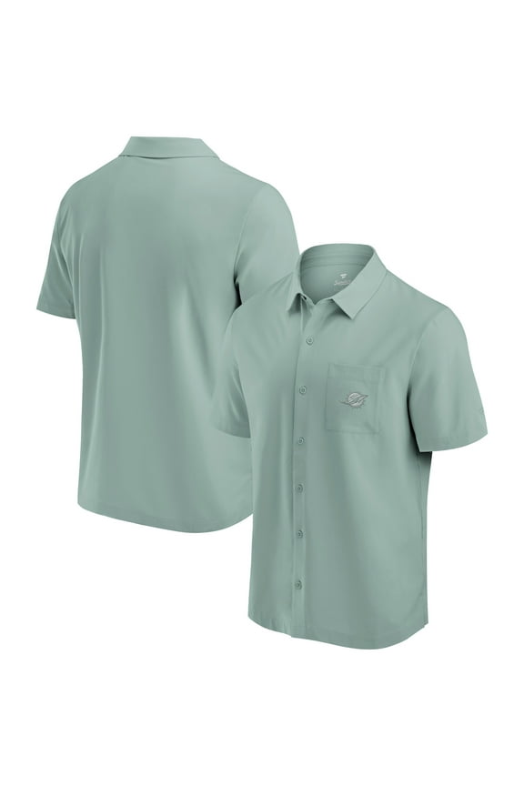 Men's Fanatics Mint Miami Dolphins Front Office Button-Up Shirt