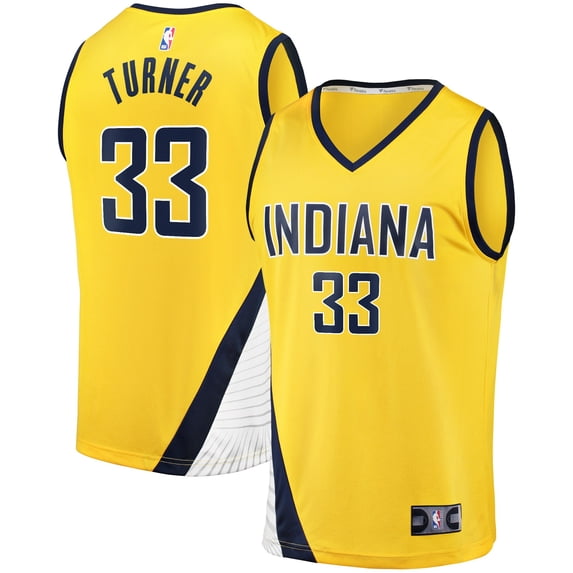 Men's Fanatics Myles Turner Gold Indiana Pacers Fast Break Replica Jersey - Statement Edition