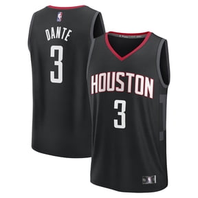 Men's Fanatics N'Faly Dante Black Houston Rockets Fast Break Replica Player Jersey - Statement Edition