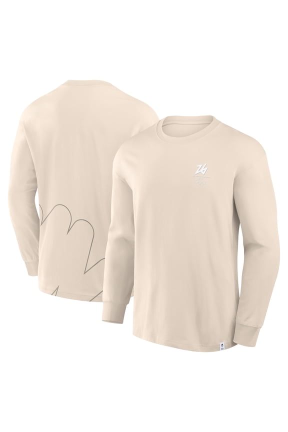 Men's Fanatics Cream Milano Cortina 2026 Winter Olympics Long Sleeve T-Shirt