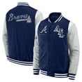 thumbnail image 1 of Men's Fanatics  Navy Atlanta Braves Elements Elite Full-Snap Jacket, 1 of 6
