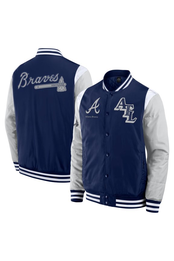 Men's Fanatics Navy Atlanta Braves Elements Elite Full-Snap Jacket