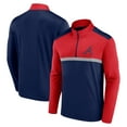 thumbnail image 1 of Men's Fanatics Navy Atlanta Braves Unstoppable Quarter-Zip Top, 1 of 3