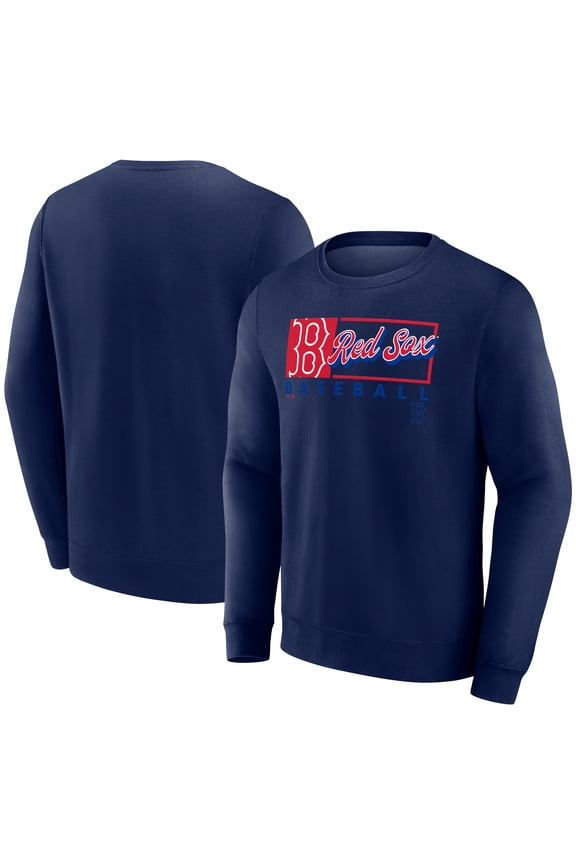 Men's Fanatics Navy Boston Red Sox Focus Fleece Pullover Sweatshirt