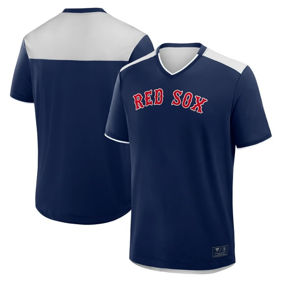 Men's Fanatics Navy Boston Red Sox Walk Off V-Neck T-Shirt
