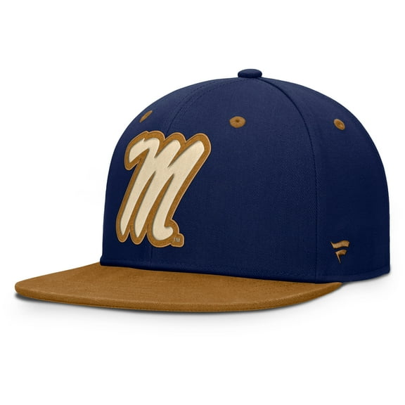 Men's Fanatics Navy/Brown Ole Miss Rebels NoBo Fitted Hat